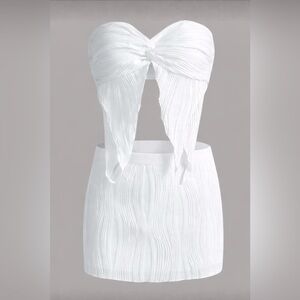 New Strapless White matching set size S
